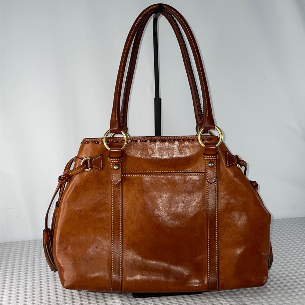 DOONEY & BOURKE FLORENTINE LEATHER SATCHEL WITH WALLET FTL-01-020 - Picture 8 of 14